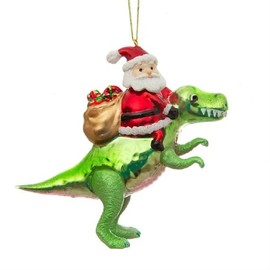 Sass & Belle Dinosaur and Santa Shaped Bauble