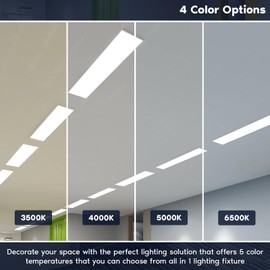 LUXRITE 4FT T5 LED Tube Lights, Type B, 24W=54W, 4 Colors 3500K | 4000K | 5000K | 6500K, 45.79", Single and Double End Powered, Ballast Bypass, 3200LM, F54T5 Fluorescent Replacement, UL, DLC (4 Pack)