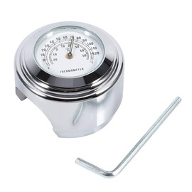 Motorcycle thermometer prime, thermometer for motorcycle, motorcycle handlebar thermometer, handlebar temperature display, 7/8 inch, 1 inch motorcycle handlebar holder, thermometer, waterproof