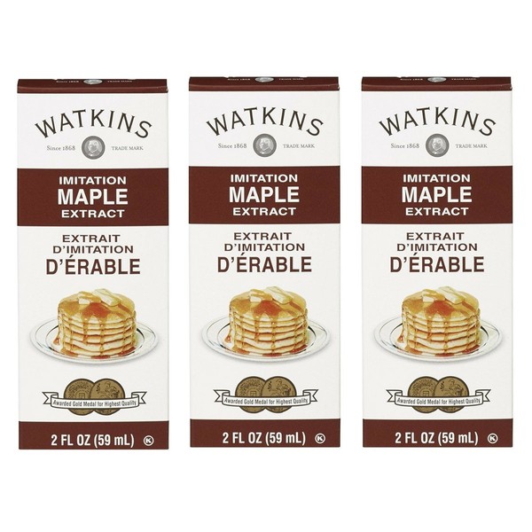 Watkins All Natural Extract, Imitation Maple, 2 Ounce (Pack of 3)