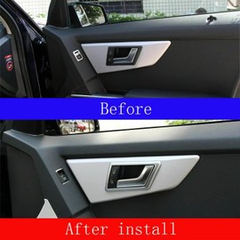 Molduras de interior para Benz GLK X204 200 260 2009-2015, Estilo de coche, Cubierta pomo puerta interior, Moldura