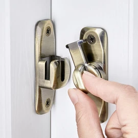 INIRET Barn Door Latches,Bronze 90/180 Degree Gate Lock,Zinc Alloy Right Angle Door Lock Latch,Flip Gate Latches Hardware,Door Security Sliding Door Latch Lock fo Cabinets,Bathroom,Barn Door