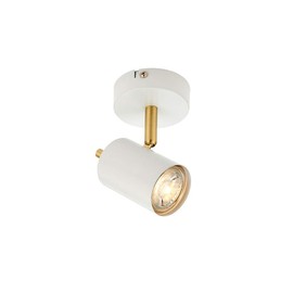 Endon 59931 Gull Matt White & Satin Brushed Gold 3.5W GU10 LED Spotlight