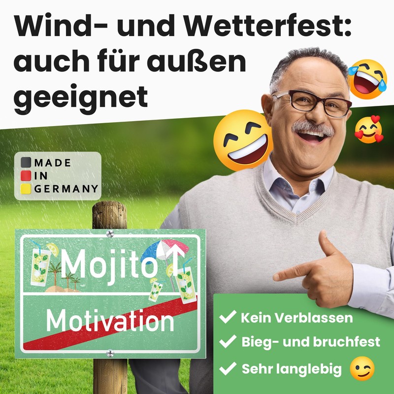 Thank you. Mojito Motivation, Funny Decorative Plastic Sign with Saying