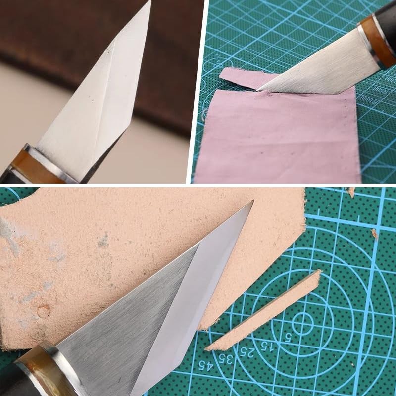 Leather Cutting Knife Professional Precision Bevel Head sharp Knife Cutter