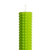 Creative Co-Op Hobnail Taper Candles in Box, Green, Set of
