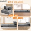 LIVACTI Folding Sofa Bed, Convertible Sleeper Chair with Pillow, High