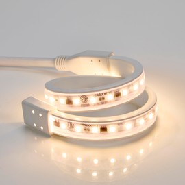 Maxxima 18 in. Hardwired LED Under Cabinet Strip Light, 690 Lumens, 3000K Warm White, Kitchen and Living Room 120V White Cove Lighting, No Power Supply Needed