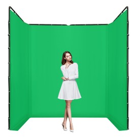 7.87ft X 13.12ft Green Screen Backdrop with Stand Photography Backdrop Stand with Green Cloth Portable Foldable Backdrop System for Photo Studio, Video Shooting, Interviews, Live Streaming