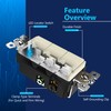 LIDER Minimalist Design Matte Finish Lighted Triple Switch with Screwless