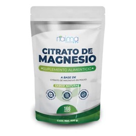 Citrato De Magnesio En Polvo Naima 100 Puro Sin Sabor 500g                                                                                            