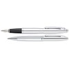 Cross Calais Polished Chrome Ballpoint Pen & Fountain Pen with