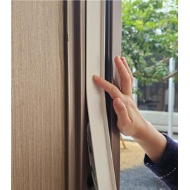 Door Coner Seal, Peel and Stick Weather Stripping Gap Filler for Side of Door Window Jambs, Light Noise Draft Stopper with Self Adhesive, 1.8in(W) × 44in(L), 4 Pack,White