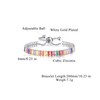 CiNily Adjustable Tennis Bracelets for Women Rainbow Cubic Zirconia Bracelet