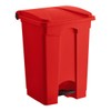Medical Step-On Trash Can, 12 Gallon, Red, Heavy Duty Plastic,