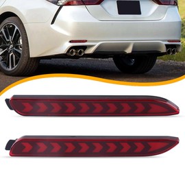 Nrgedzam Led Rear Bumper Reflector Brake Tail Light Brake Lighting Kit Lamp Sequential Turn Signal Light For 2006-2014 Toyota Camry,2005-2006 Wish,2012-2015 Innova,2003-2009 Lexus GX470