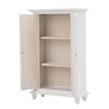 Miniature Doll House Wardrobe White Wooden Double Door Household Closet
