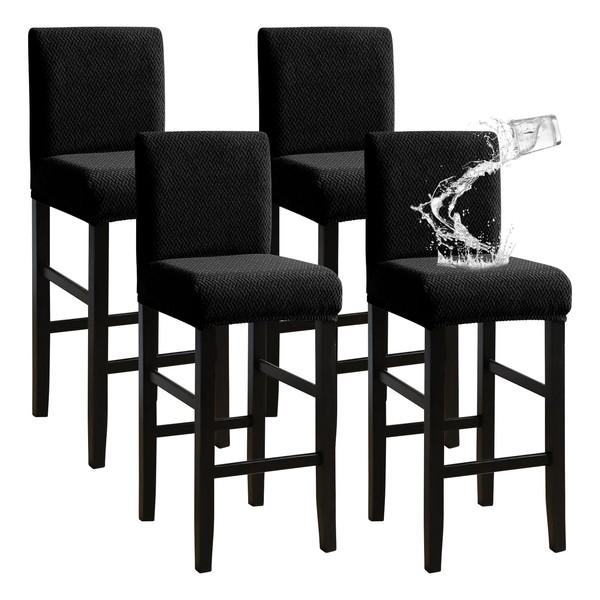 FORCHEER Bar Stool Covers with Backs Waterproof Set of 4