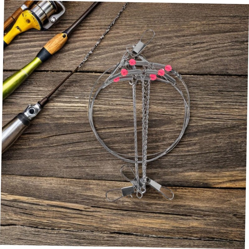 WOONEKY 5pcs Saltwater Fishing Leader Rigs High Strength Wire with