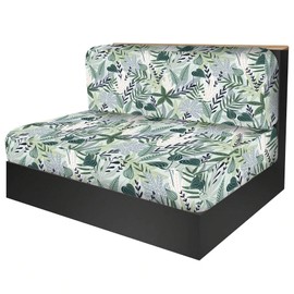 Rosygulls RV Dinette Cushion Covers, Stretch Table Seat Slipcovers, Replacement Washable Camper Couch Cushion Slipcovers for Bench Seats, RV Camper Car 1 Backrest Cover & 1 Bench Cover,Plant 2