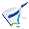 CleanAide Snap On Dust Pan & Broom Kit, Blue &