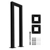 JuneFanwei 2FT White Sturdy Non-Slip U-Shaped Safety Guardrail, Equipped with