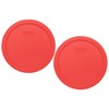 Pyrex 7402-PC 6/7-Cup Red Food Storage Replacement Lid (2-Pack) -