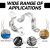 Wohlstand 50 pieces stainless steel pipe clamp, U-shaped pipe clamp,