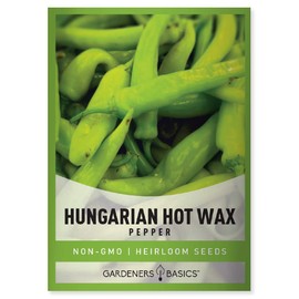 Hungarian Hot Wax Pepper Seeds for Planting Heirloom Non-GMO Hungarian Hot Wax Peppers Plant Seeds for Home Garden Vegetables Makes a Great Gift for Gardening by Gardeners Basics
