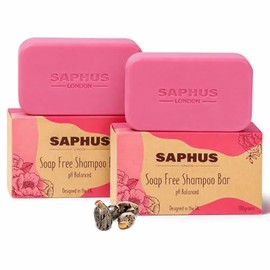 Paquete de 2 barras de champú de aceite de ricino para el crecimiento y engrosamiento del cabello, pH equilibrado y sin sulfato, champú sólido para ca