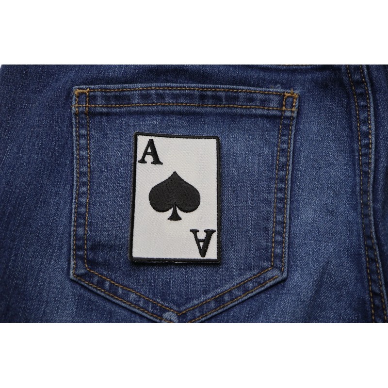Ivamis Ace Of Spades Novelty Iron on Patch- 2x3 inch