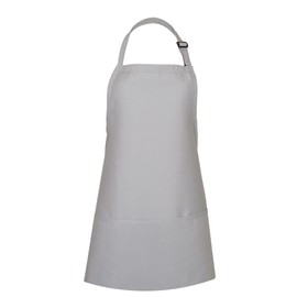 Fame Fabrics 82809 F10 3 Pocket Adjustable Neck Bib Apron, Silver