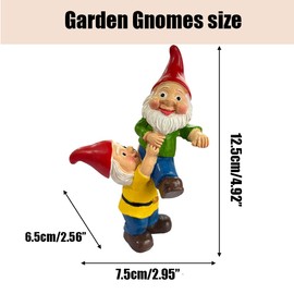 Pujipu Cute Climbing Gnome Figurines Flower Pot Hugger Hanging Garden Gnomes Plant Decorations for Pots, Resin Hanging Gnome Figurine, Gnomes Decorations for Home Patio Garden Yard (Style B)