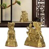 Qilin Ornament Brass Home Desktop Statue Collection Lucky Animals Crafts