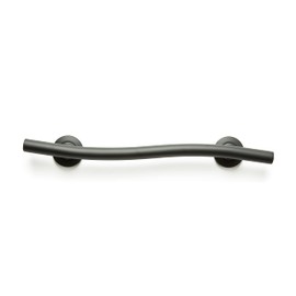 Seachrome 48" Designer Wave Shaped Shower Grab Bar, Matte Black (GW-3548-QCR-MB)