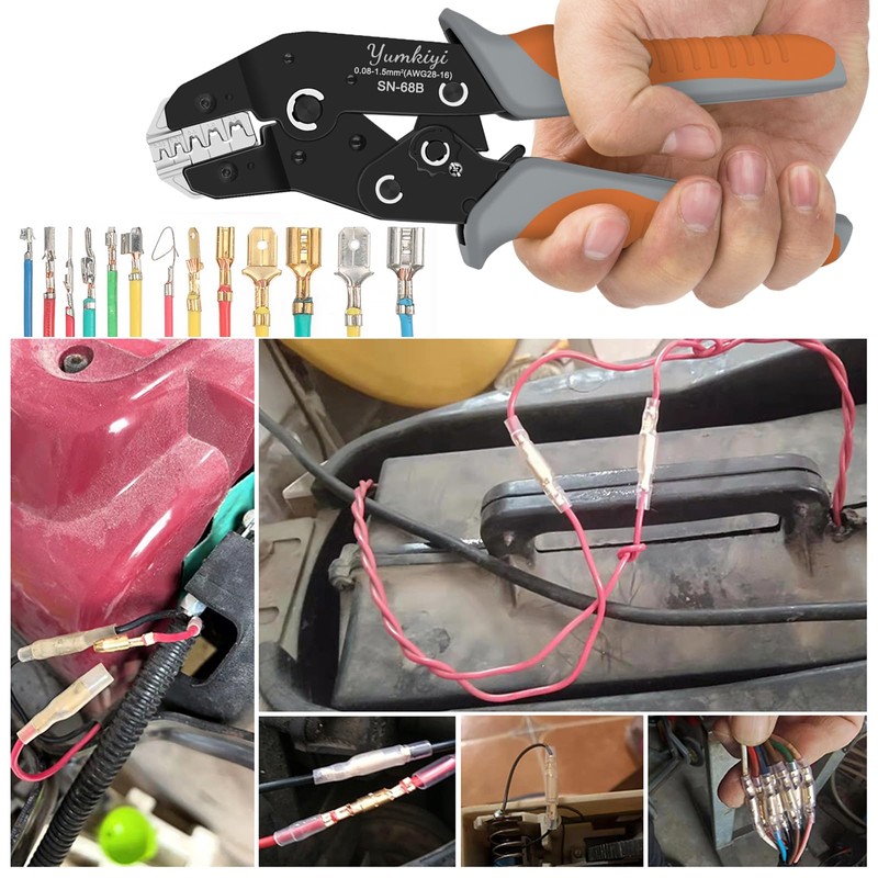 Yumkiyi Wire Stripper and Crimping Tool Kit,AWG 24-10 Automatic Stripper