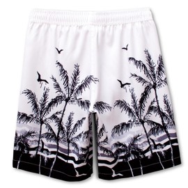 MEILONGER Boys Swim Trunks Quick Dry Beach Board Shorts Swimwear Bathing Suits Size 6-7,8,10-12,14-16,18-20(Black,10-12)