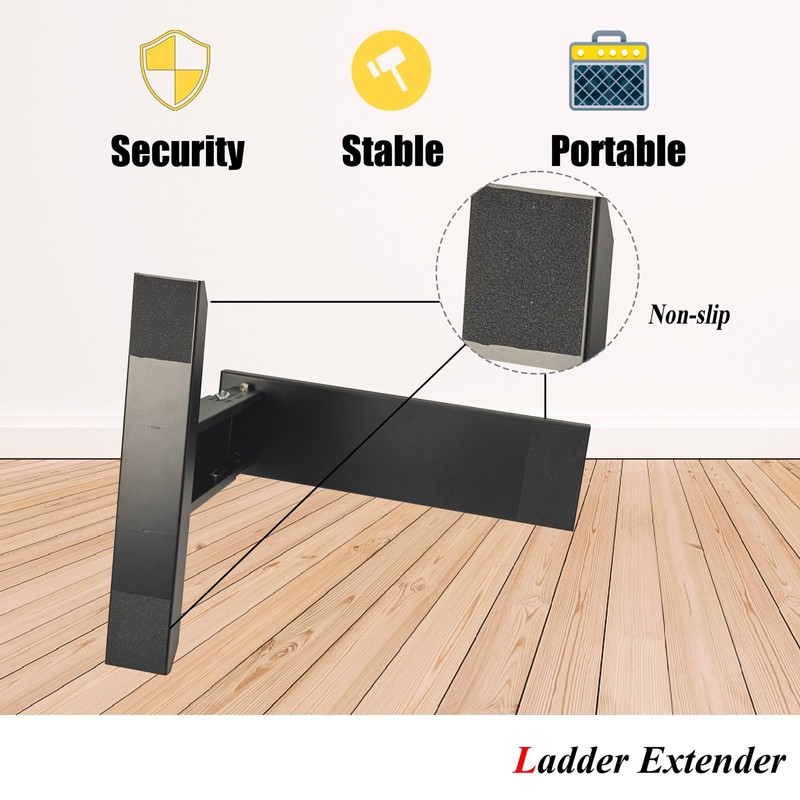 Heavy Duty Ladder Extender Pro & Stabilizer Adjustable Height 9.53"
