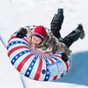 Inflatable Ski Ring PVC Sledding Tube Thicken Snow Tubing Winter