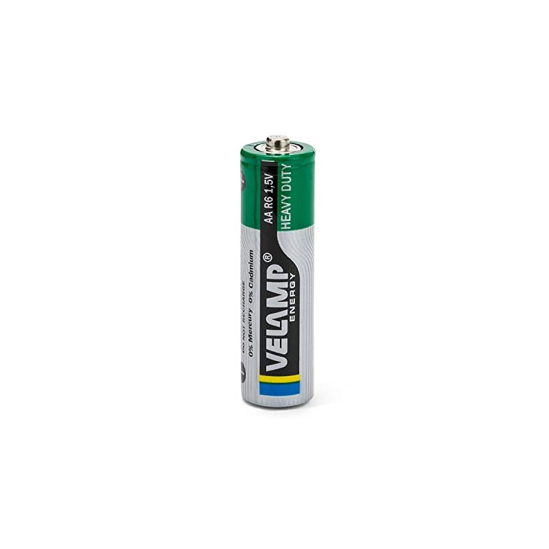 Velamp R6/4BP Pila Zinco Carbone Stilo R6 AA, 1.5V, Verde