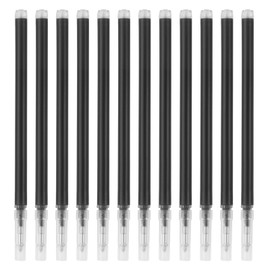 Pack of 12 Erasable Refills 0.7mm for Pilot Fixion Pens, Heat Sensitive Ink, Smooth Writing of 400m, for Daily and Professional Writing (Black, 0.7mm)