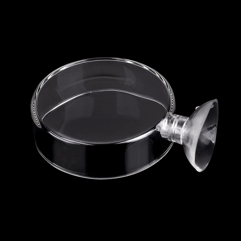 WEAVERBIRD 60mm Aquarium Shrimp Feeder Dish with Suction Glass Fish