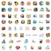 120 Pcs Summer Coconut Tree Beach Stickers for Laptop Water