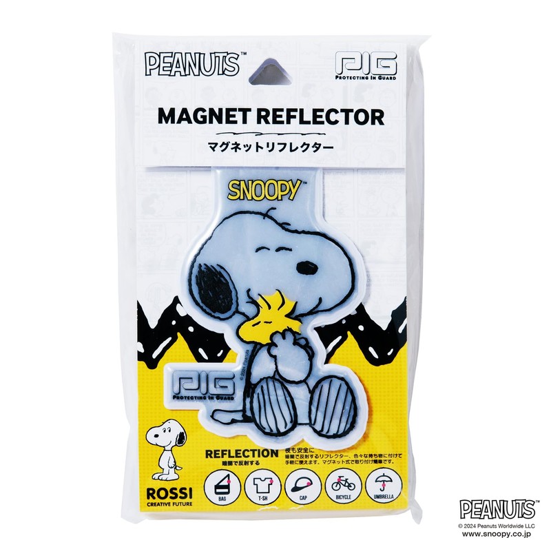 PIG Peanuts Design MAGNET REFLECTOR PMR-002 Snoopy & Woodstock
