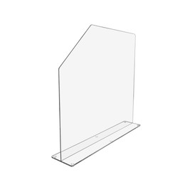 Medical Sink Splash Guard Clear Acrylic with Easy Reach Cutaway Free Standing One Piece Barrier Shield 18" Height 4.5" Wide 19" Length No Assembly Required by Marketing Holders