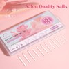 Clear Square Nail Tips for Acrylic Nails Professional, 240Pcs XXXL