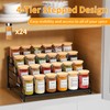 RCHYFEED Spice Rack Organizer for Cabinet,4 Tier Cabinet Spice Organizer，Step