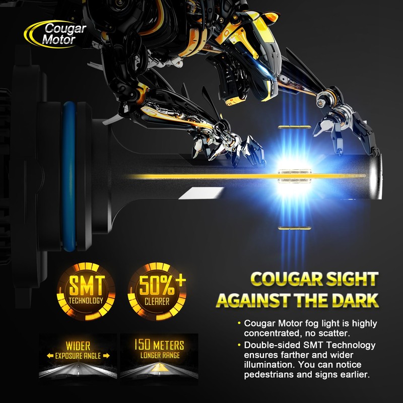 Cougar Motor 9006 Bulbs, 9006 HB4 Fog Light or Off-Road