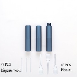 KOHIROGA 5ML Atomizer Perfume Spray Bottle for Travel (3 PCS) Empty Cologne Dispenser, Portable Sprayer (Dark blue)