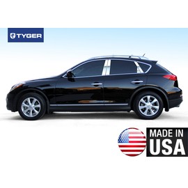 TYGER For 2008-2015 Infiniti EX35/EX37 8PC Stainless Steel Pillar Post Trim